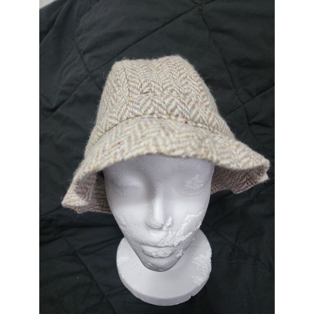 VINTAGE DONEGAL TWEED 100% WOOL OFF WHITE/TAN HAT